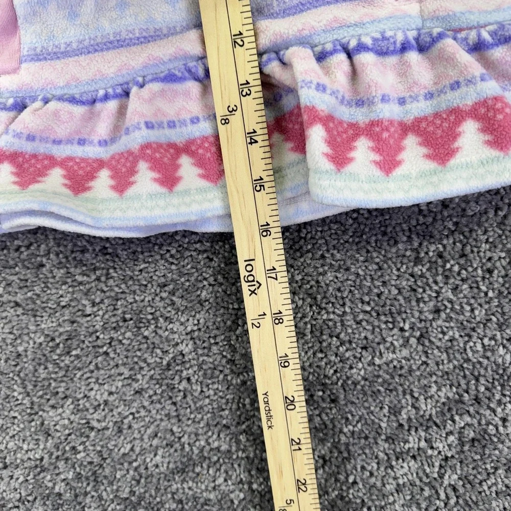 Gymboree Sweatshirt Girls 5T Multicolor Fair Isle Fleece 1/4 Zip Ruffle Winter